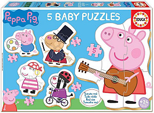 Baby puzzle Prasátko Peppa 2, 5v1