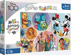 Puzzle Super Shape XL Disneyho barevný svět
