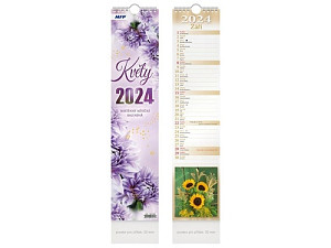 Vázankový Květy 2024 - nástěnný kalendář
