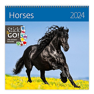 Kalendář nástěnný 2024 - Horses