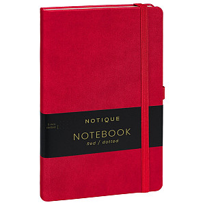 NOTIQUE Notes Červený, tečkovaný, 13 x 21 cm