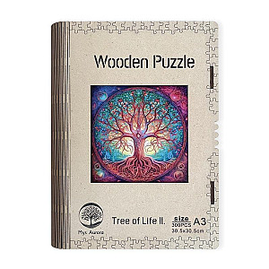 Dřevěné puzzle Strom života A4