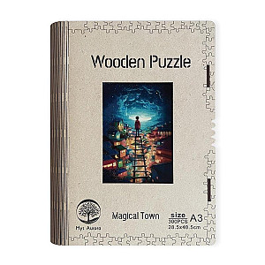 Dřevěné puzzle Magické město A3