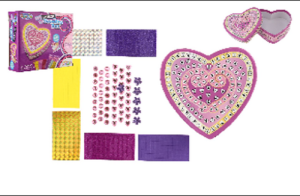 Kreativní sada šperkovnice srdce s mozaikou s doplňky