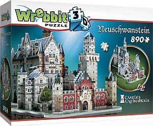 Puzzle 3D Zámek Neuschwanstein 890 dílků