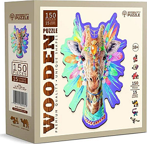 Dřevěné puzzle Elegantní žirafa 150 dílků EKO