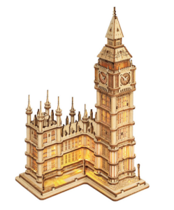 3D dřevěné puzzle svítící Big Ben