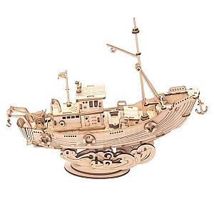3D dřevěné puzzle Rybářská loď
