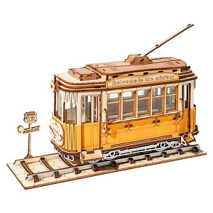 3D dřevěné puzzle Historická tramvaj