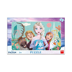 Puzzle 15 Frozen rodina deskové