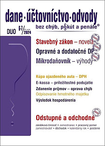 DaÚ 6-7/2024 Vybrané benefity z pohledu daní