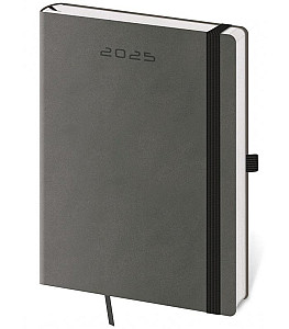 Diář 2025 Flexies denní A5 tmavě šedá