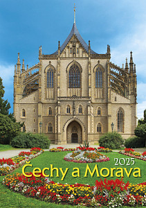 Kalendář 2025 Čechy a Morava, nástěnný, 34 x 48,5 cm