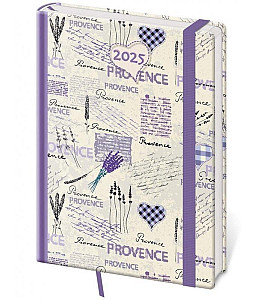 Diář 2025 Vario denní A5 Provence s gumičkou