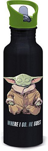 Láhev hliník Vegas Mandalorian Grogu