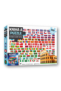 Kniha a puzzle Vlajky celého světa