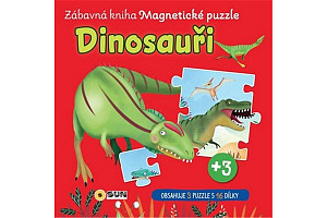 Zábavná magnetická kniha Dinosauři - čti a skládej