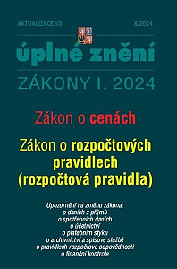 Aktualizace  I/3 2024 O cenách, rozpočtová pravidla
