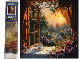 Diamantové malování Zátiší s čajem