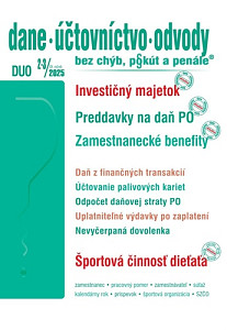 DUO 2-3/2025  – Dane, účtovníctvo, odvody bez chýb, pokút a penále