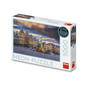 Puzzle 1000 Bouře nad Antverpami neon