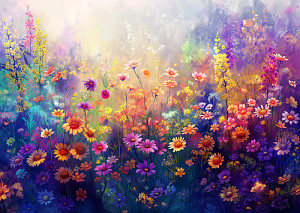 Puzzle Kvetoucí louka 1000 dílků