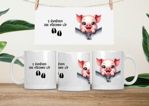 Hrneček čumáček 330ml porcelán Prase