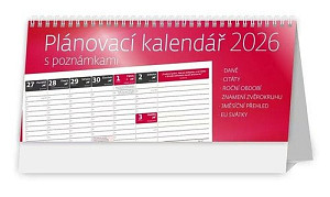 Plánovací s poznámkami 2026 - stolní kalendář