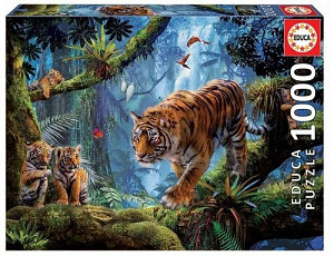 Puzzle Tygři na stromě 1000 dílků
