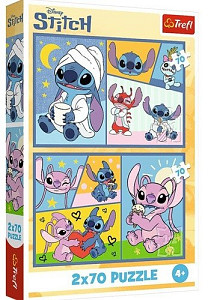 Puzzle Lilo & Stitch Se Stitchem není nuda 2x70 dílků