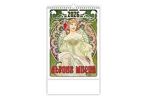 Alfons Mucha 2026 - nástěnný kalendář