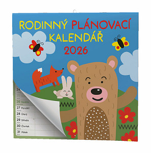 Rodinný plánovací kalendář 2026 - nástěnný kalendář