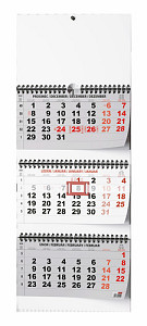 Tříměsíční skládaný kalendář 2026 - nástěnný kalendář