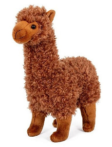 Lama Alpaka plyš hnědá 30 cm