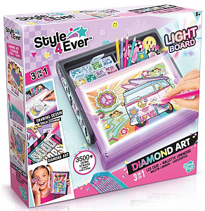 Style4Ever Diamantové malování 3v1 Svítící kufřík