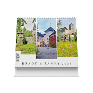 Hrady a zámky 2026 - stolní kalendář