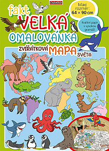 Fakt velká omalovánka Zvířatková mapa světa