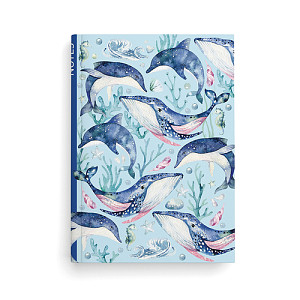 Notes linkovaný A5 lamino Velryba