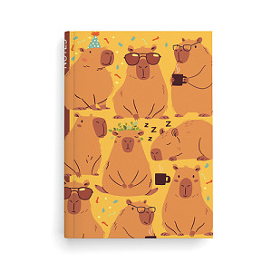 Notes linkovaný A5 lamino Kapybary