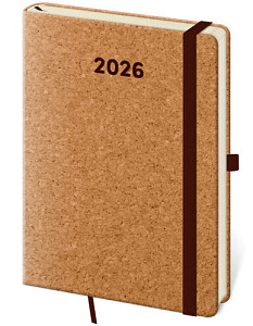 Denní diář 2026 A5 Cork s poutkem