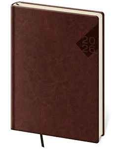 Denní diář 2026 A5 Nebrasca angl. červený