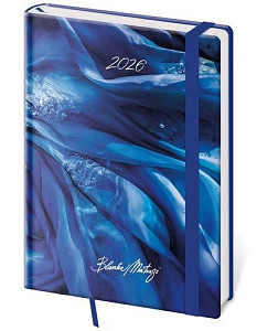 Denní diář 2026 A5 Vario Matragi Blue s gumičkou