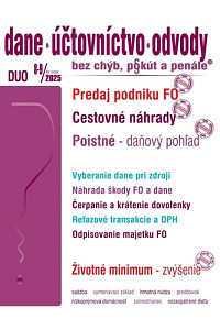 DUO 8-9/2025 – Dane, účtovníctvo, odvody bez chýb, pokút a penále