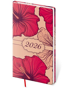 Kapesní diář 2026 Vario Lyra Hibiscus