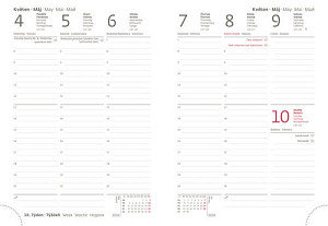 Týdenní diář 2026 B6 Vario Hearts s gumičkou