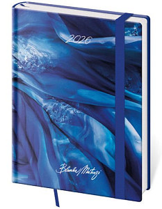 Týdenní diář 2026 B6 Vario Matragi Blue s gumičkou