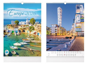 Europe 2026 - nástěnný kalendář