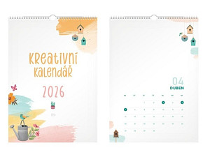 Kreativní kalendář 2026 - nástěnný kalendář
