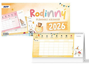 Rodinný plánovací kalendář 2026 - stolní kalendář