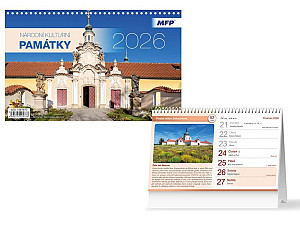 Národní kulturní památky kalendář 2026 - stolní kalendář